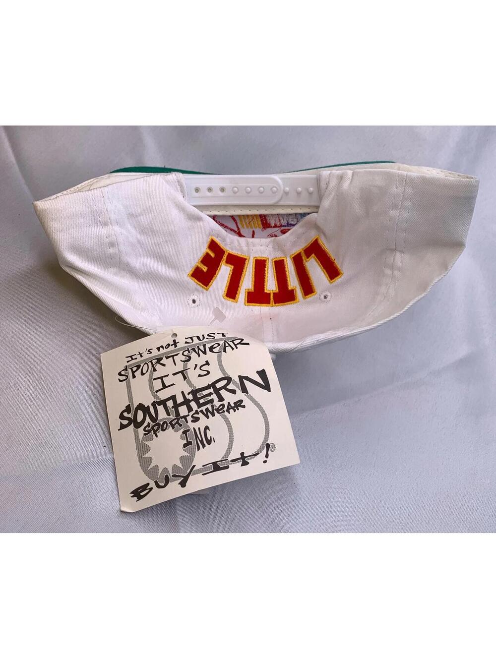 Vintage Chad Little Logo Athletic White SnapBack Hat Cap NASCAR 90s New Og KC - Picture 7 of 8